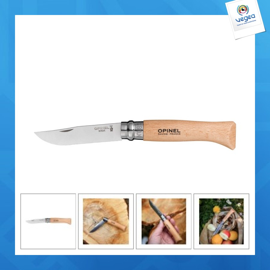 Opinel inox n°08 canif personnalisé