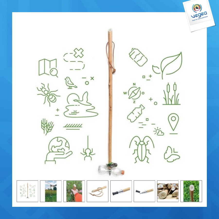 Cleanwalk walkingstick bâton de marche personnalisable