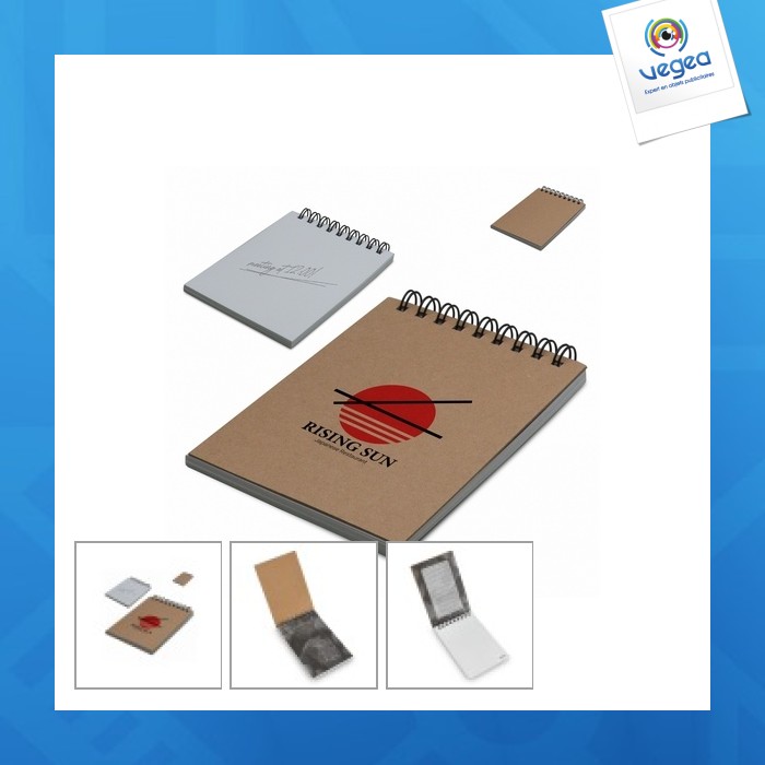 Carnet personnalisable reporter en papier de roche