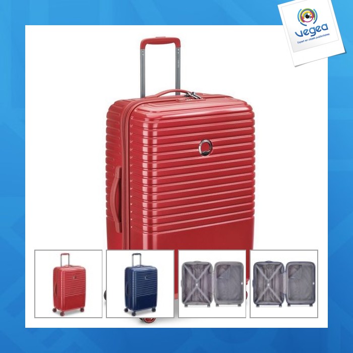 Valise trolley personnalisable 4 doubles roues 70 cm - caumartin plus