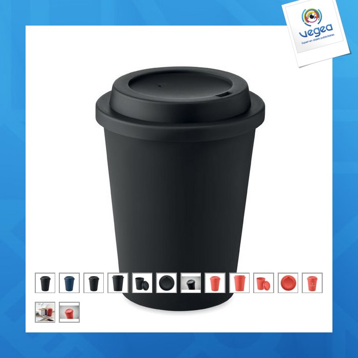 Gobelet personnalisable double paroi pp 300ml