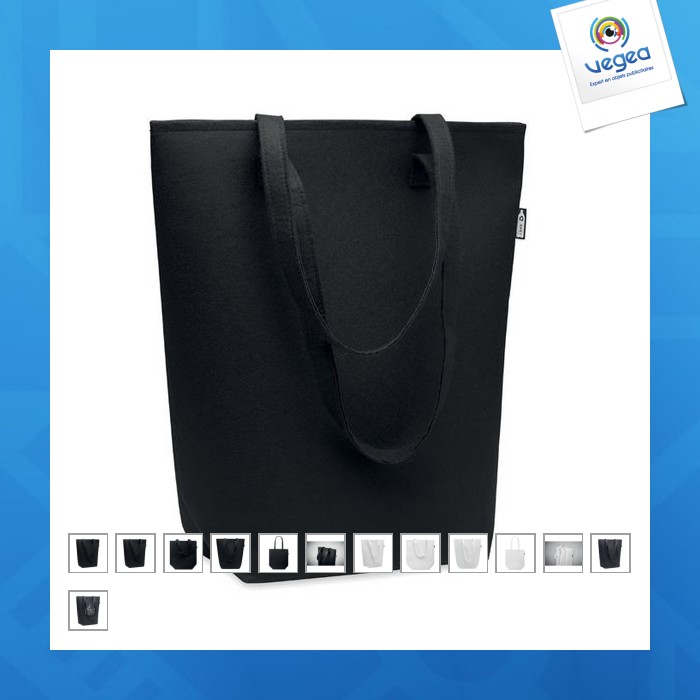 Sac shopping en feutre publicitaire rpet - nata