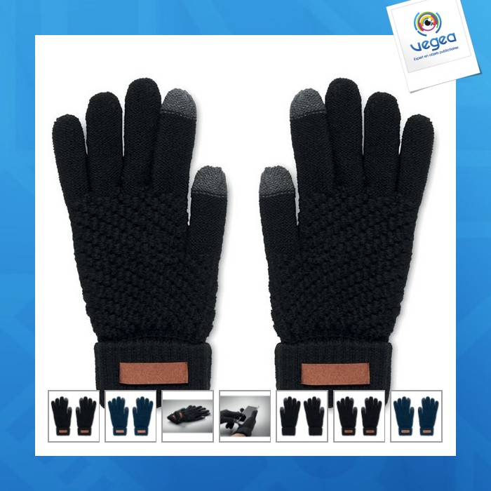 Gants tactiles personnalisés en rpet