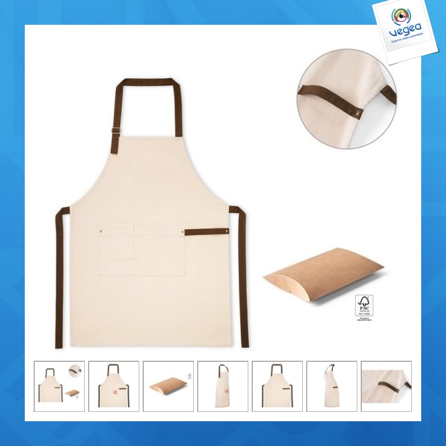 Tablier avec logo 100% coton 320g/m²