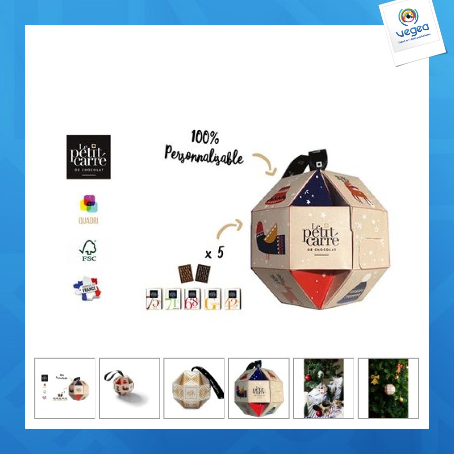 Boule de noël publicitaire 8cm