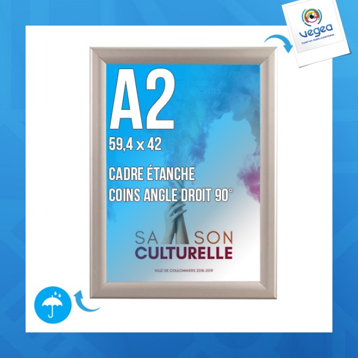 Cadre affichage publicitaire clic-clac mural a.2 (594x420mm) étanche