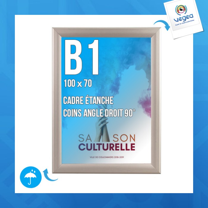 Cadre affichage personnalisé clic-clac mural b1 100x70cm étanche