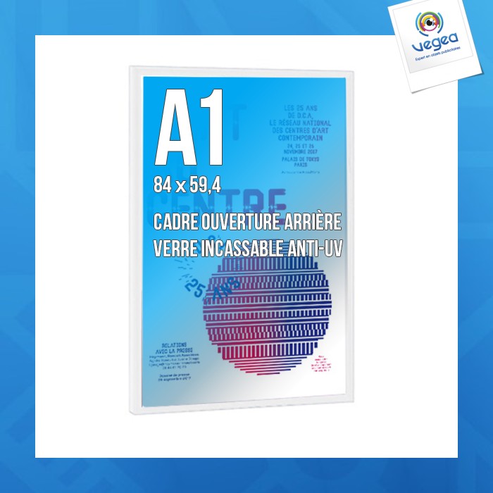 Cadre publicitaire déco a1 couleur blanc