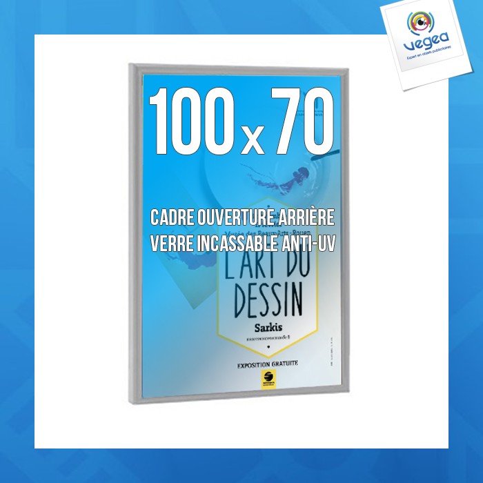 Cadre personnalisable déco 70x100cm alu anodise