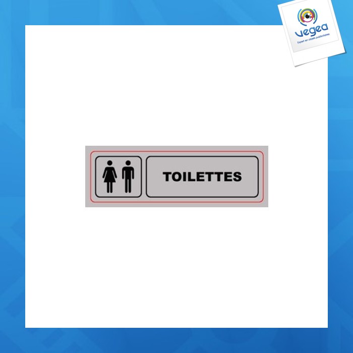 Plaque signa personnalisable plexi 170x50 mm toilettes (s.24)