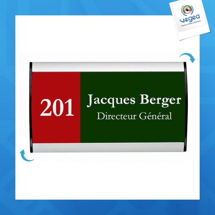 Plaque signa personnalisable budget alu-sign 74 x 300 mm