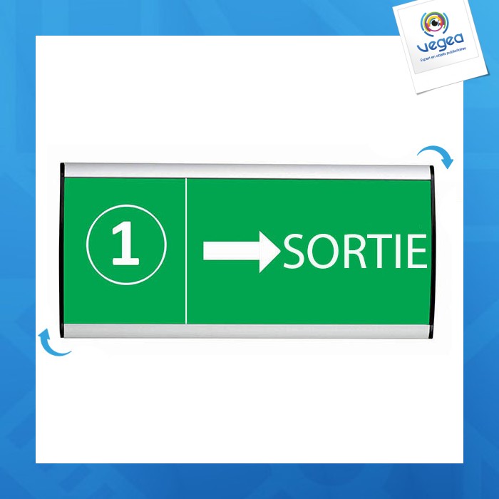 Plaque signalétique avec logo budget alu-sign 105x300mm