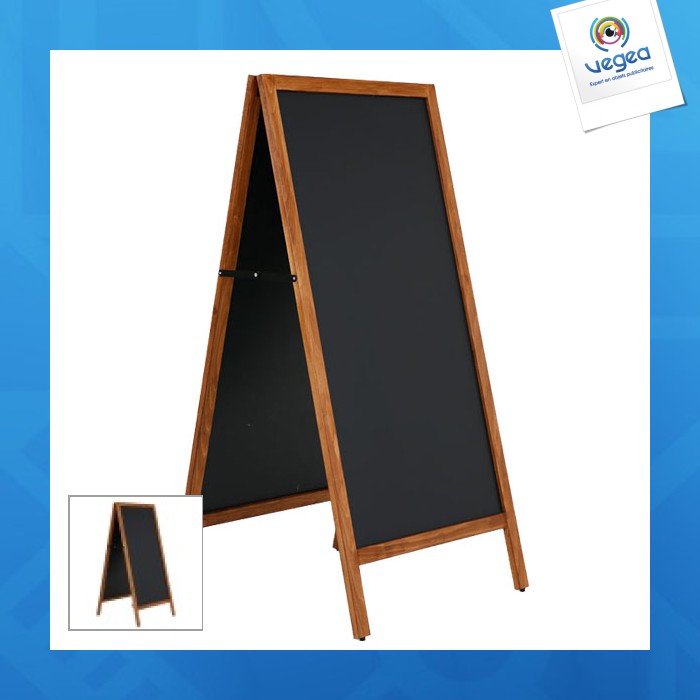 Chevalet ardoise personnalisé craie 120 x 60 cm encadré