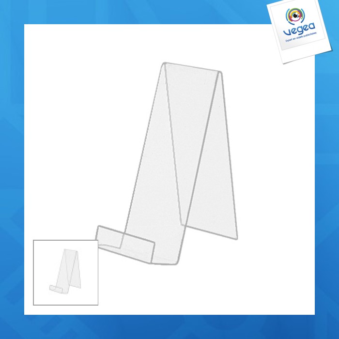 Chevalet promotionnel support-livres plexi h.150mm