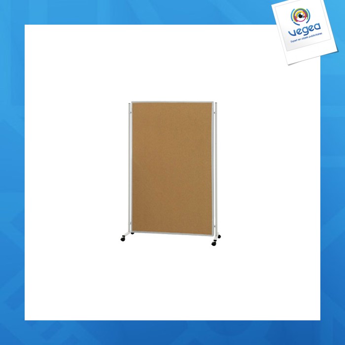 Panneau fond liège avec logo r°v°h.200 x l.130cm/pieds roulettes