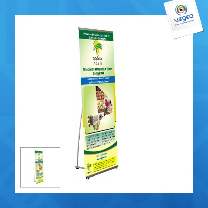 Visu-stand budget h.200 x l.80 cm simple face