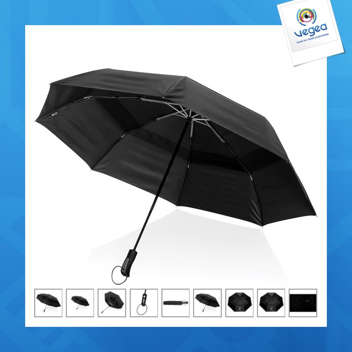 Parapluie tempête personnalisé 27"de poche auto swiss peak aware™ tornado