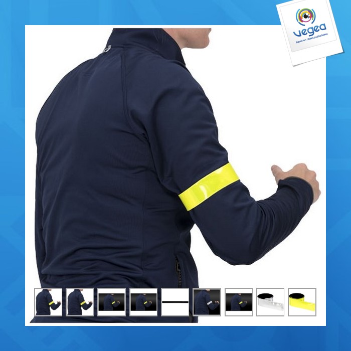 Brassard personnalisable slap réfléchissant de sécurité mats 38 cm rfx