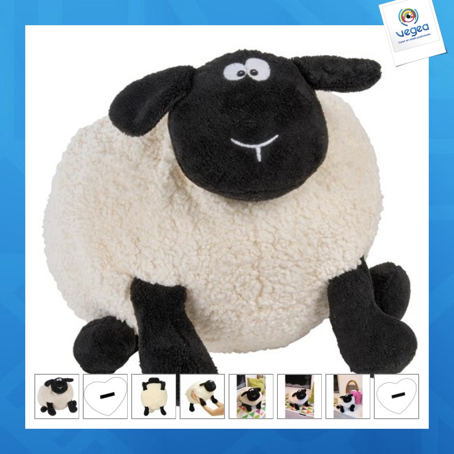 Grande peluche mouton publicitaire samira
