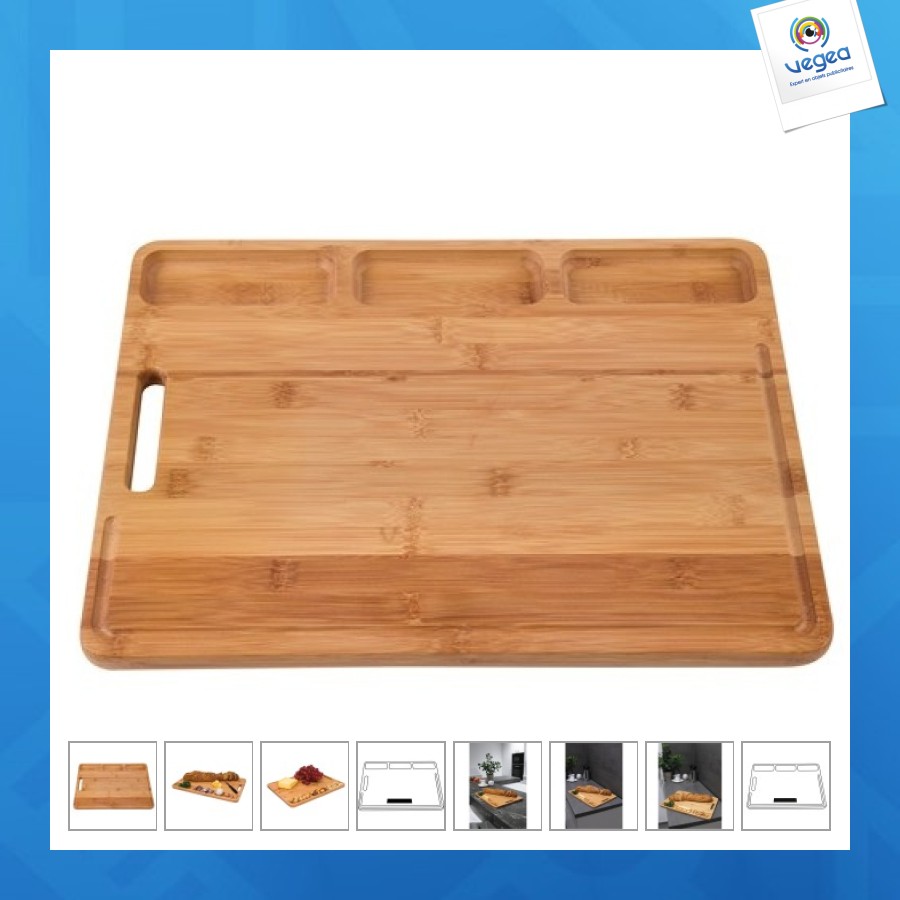 Grande planche à découper personnalisable bamboo serving