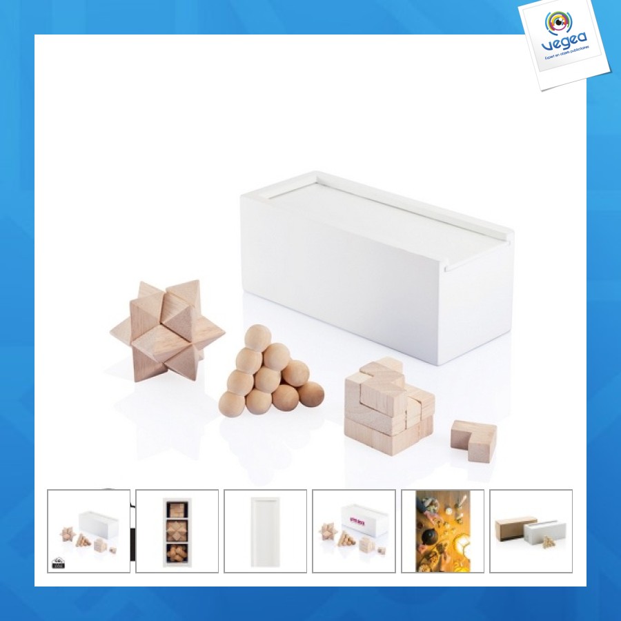 Casse tête personnalisable chinois 3 pièces fsc®
