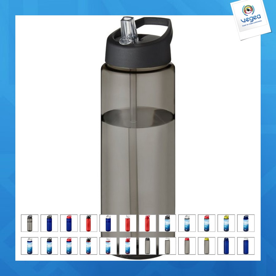 Bouteille de sport h2o active® eco vibe de 850ml avec couvercle à bec verseur
