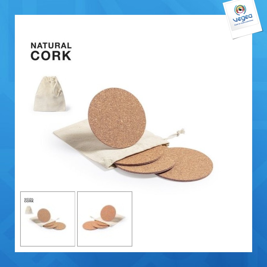 Set sous-verres en liège