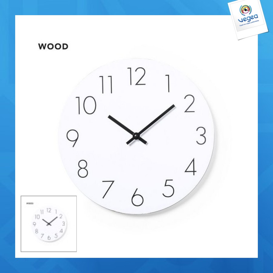 Pendule avec logo en bois mdf
