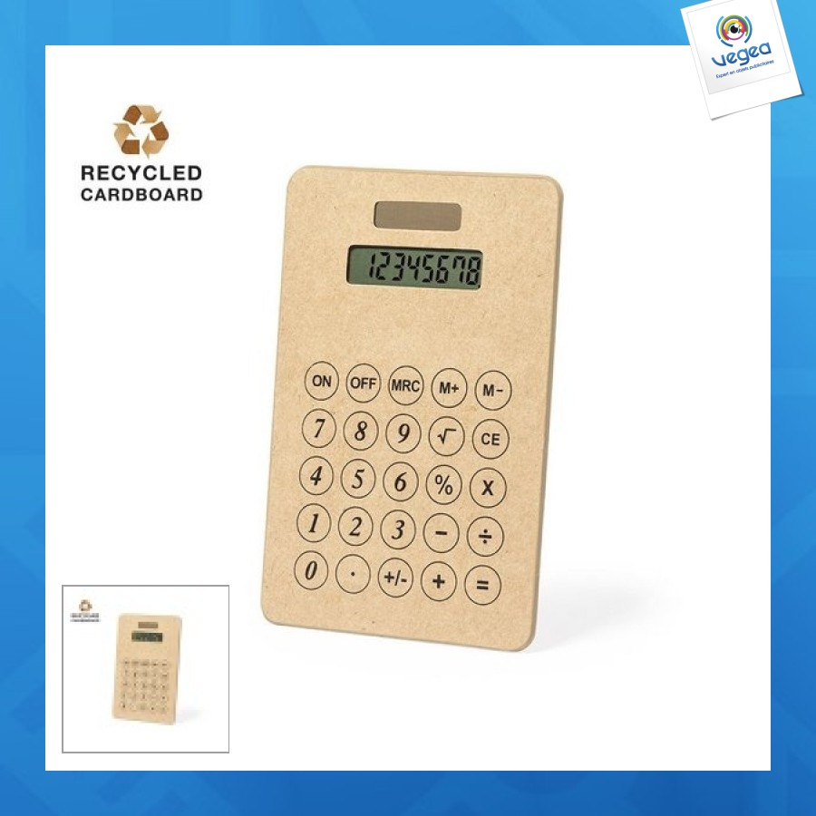 Calculatrice personnalisable en carton recyclé