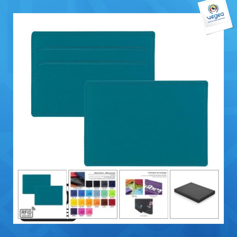 Porte-cartes slim anti-rfid en pu