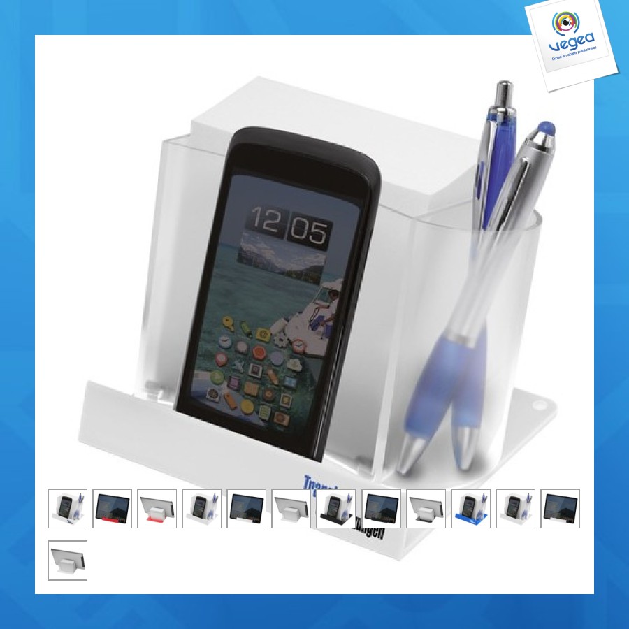 Support pour smartphone et tablette avec collecteur de fiches