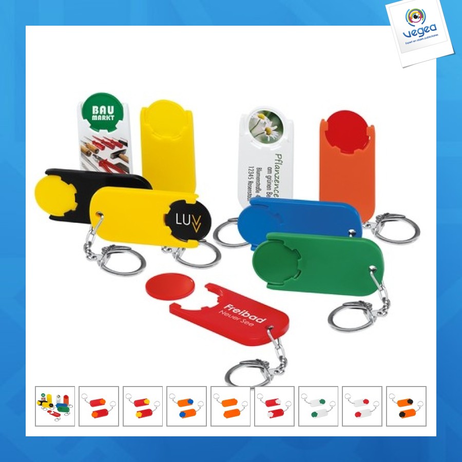 Porte-clés jeton personnalisé 1€ alpha