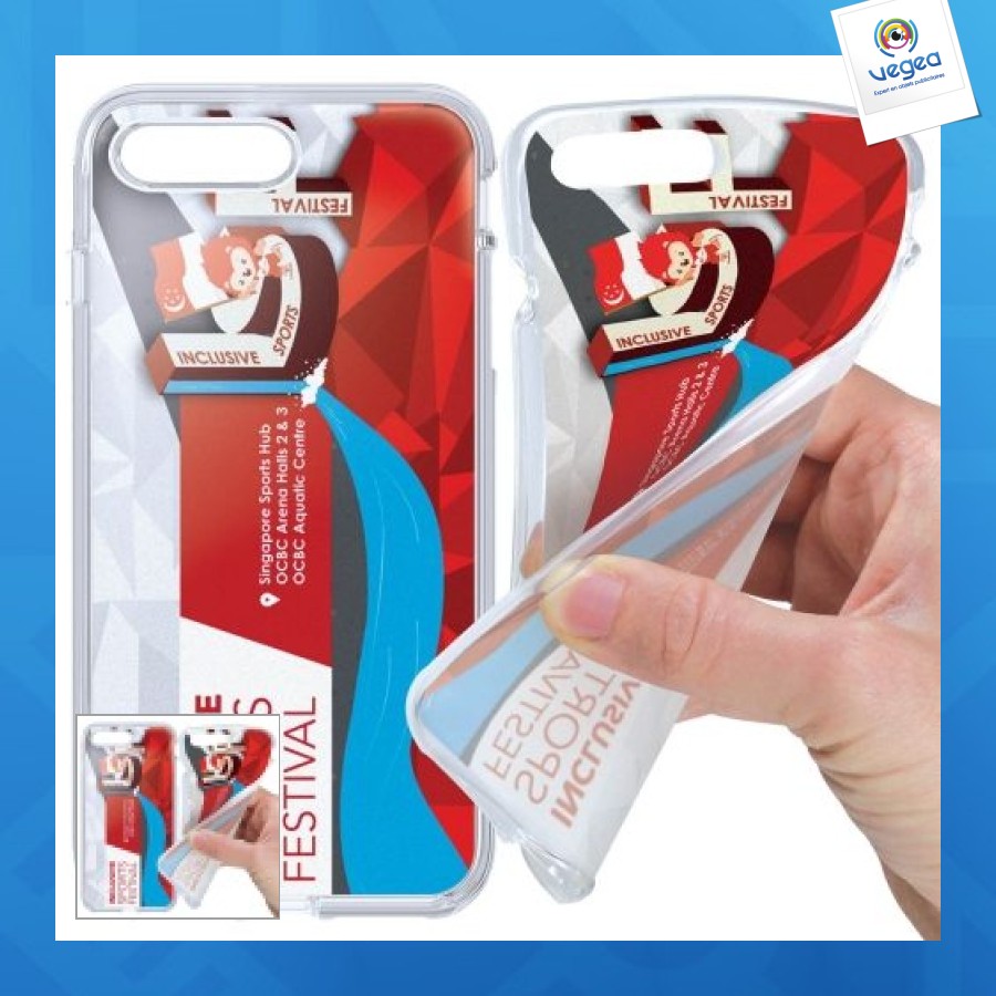 étui de téléphone publicitaire flexible en gel
