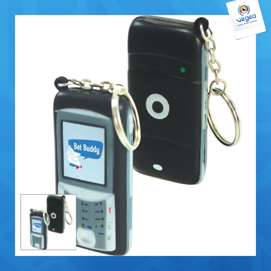 Porte-clés téléphone portable anti-stress personnalisable