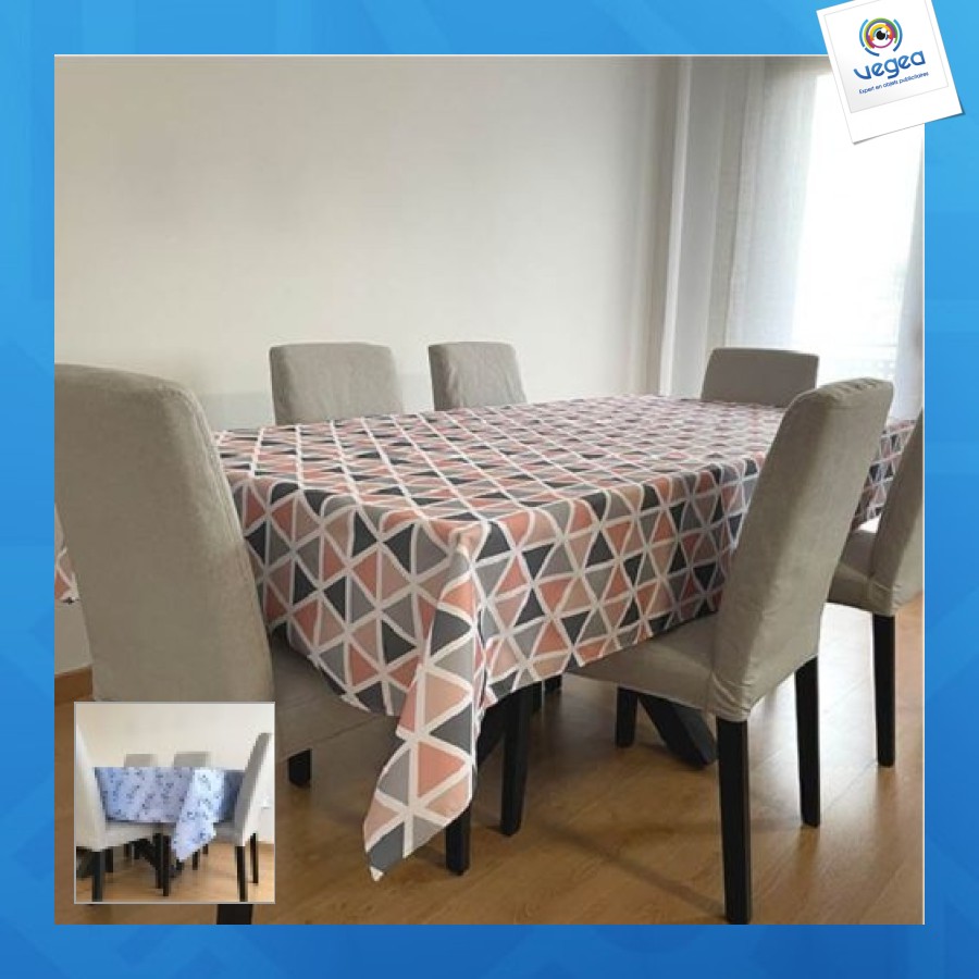 Nappe publicitaire de table sublimée
