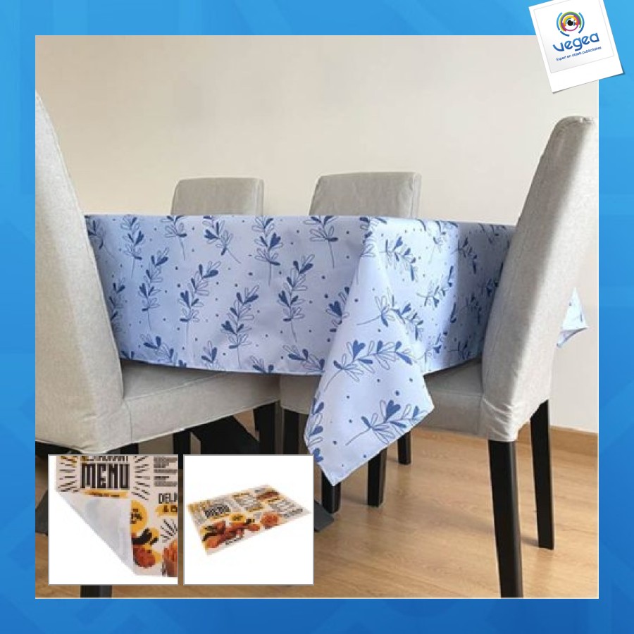 Nappe personnalisable de table sublimée