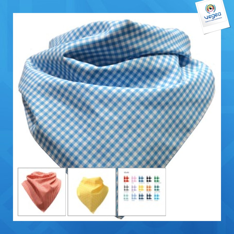 Foulard personnalisé vichy triangle