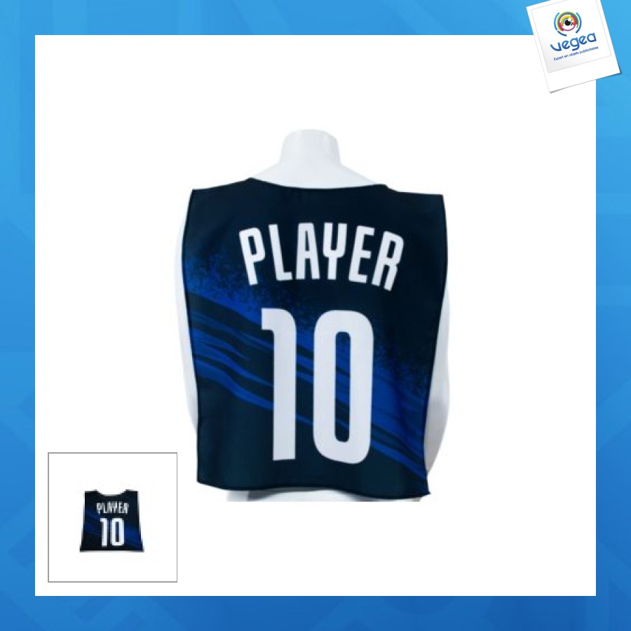 Chasuble sport publicitaire sublimé microfibre 83g