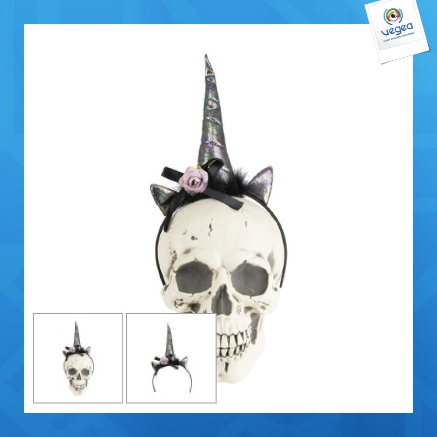 Serre tete avec logo dark licorne irise