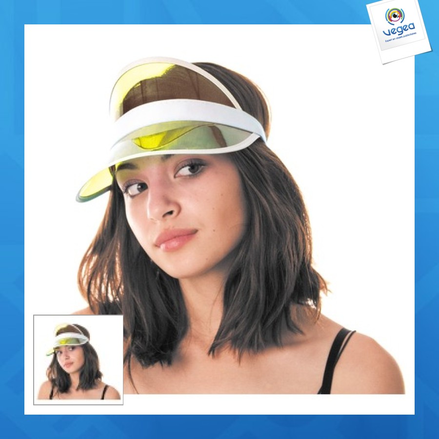 Visière personnalisable poker jaune