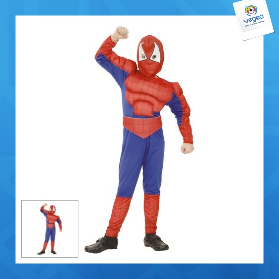 Costume super araignée personnalisée musclée 4-6 ans