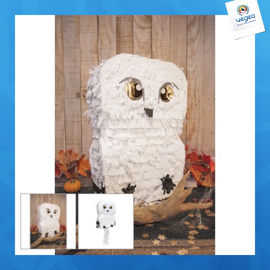 Pinata chouette publicitaire blanche apprenti sorcier
