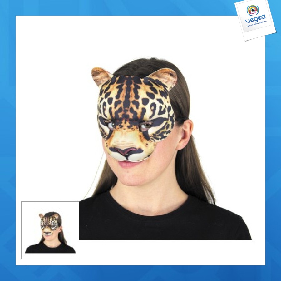 Masque realistic leopard personnalisable