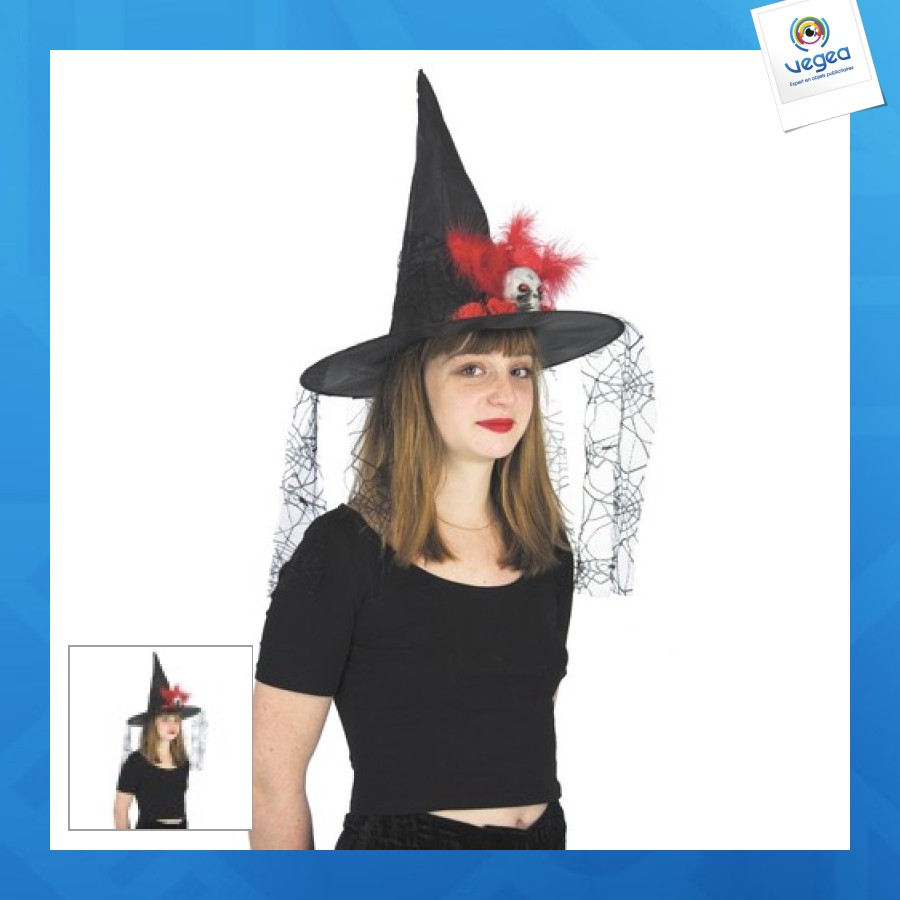 Chapeau sorciere personnalisable rouge