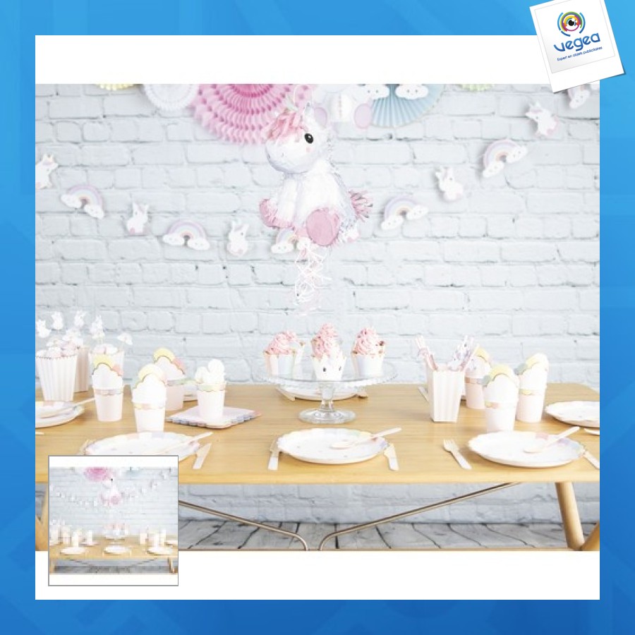 Pinata baby licorne publicitaire