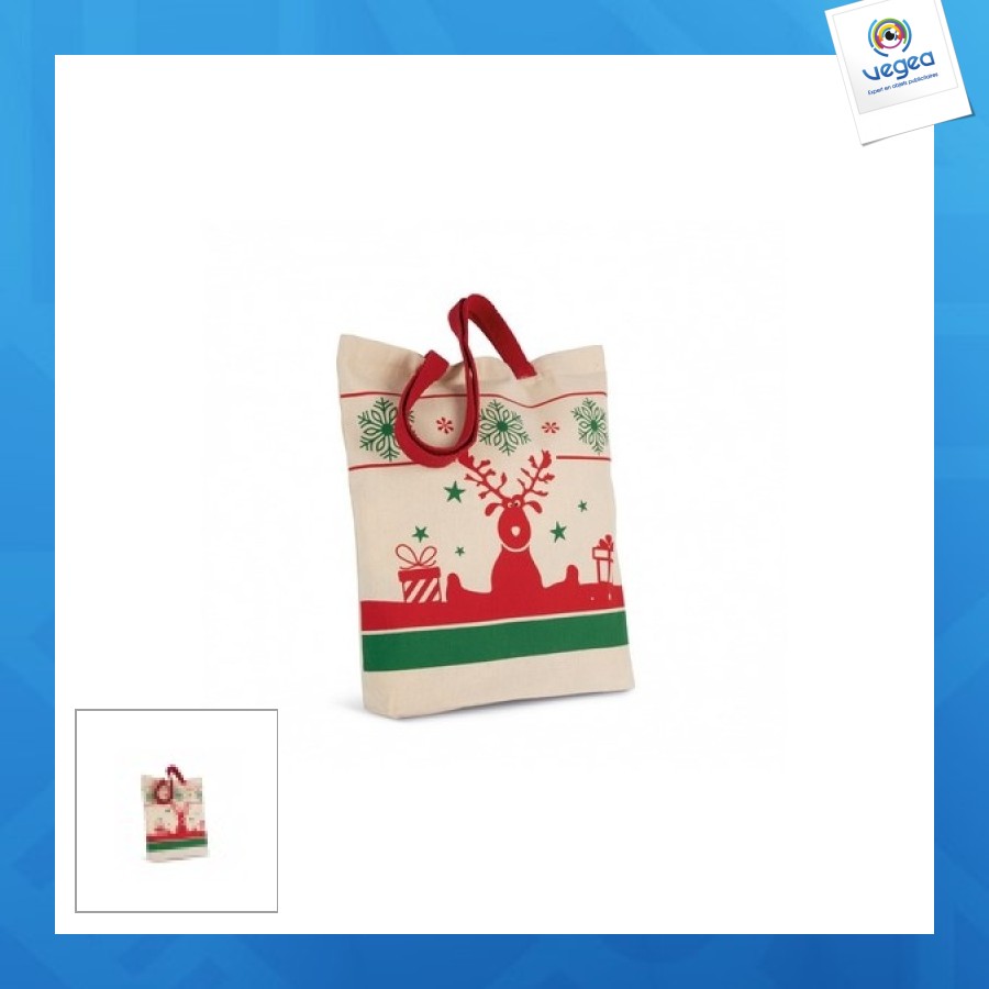 Sac shopping avec motifs de noël