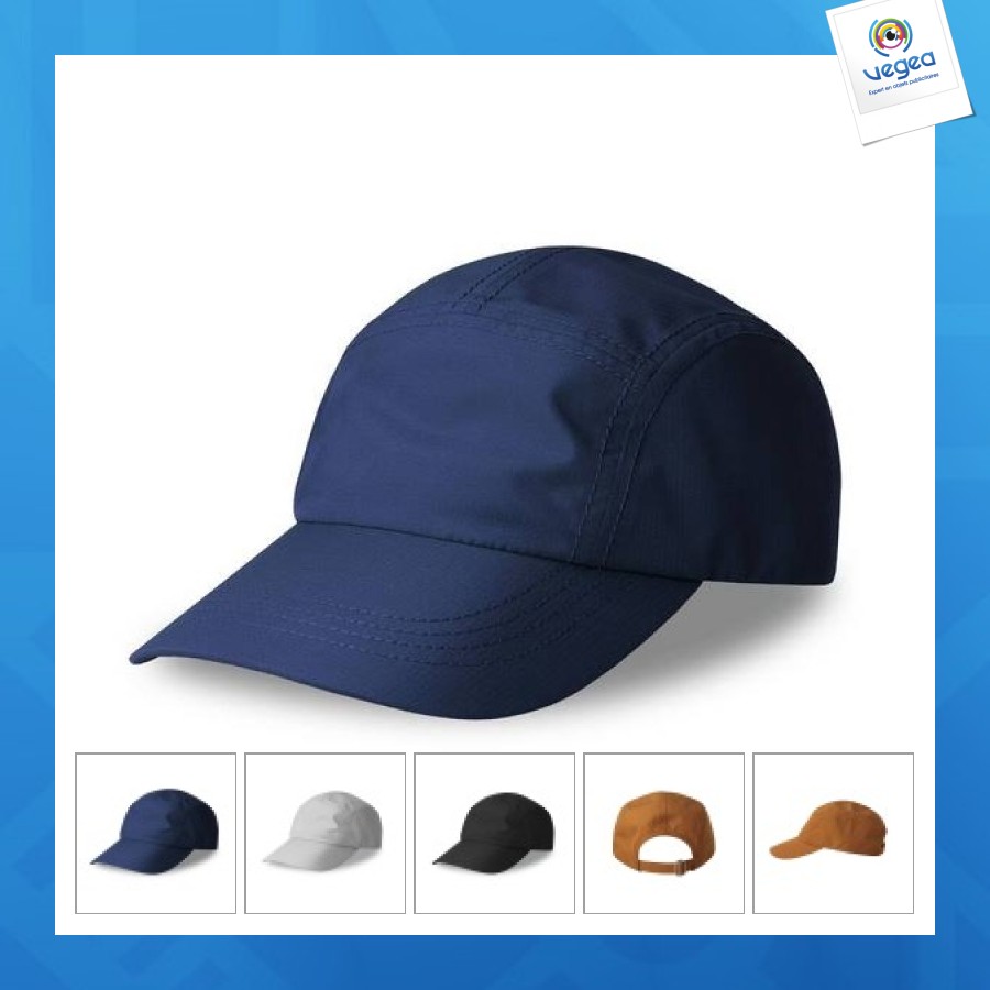 Casquette imperméable 5 pans en polyester recyclé