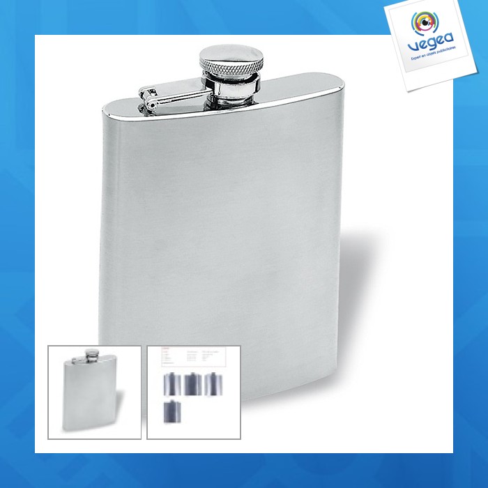 Flasque personnalisée 200ml en inox mat