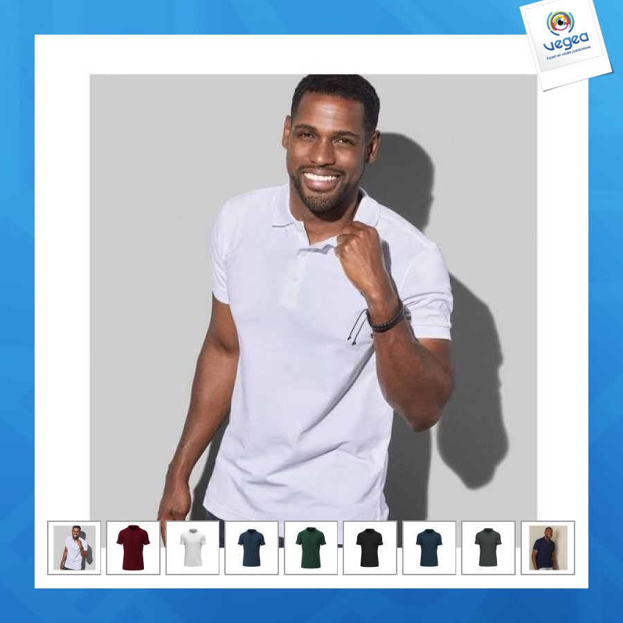 Polo manches courtes publicitaire homme