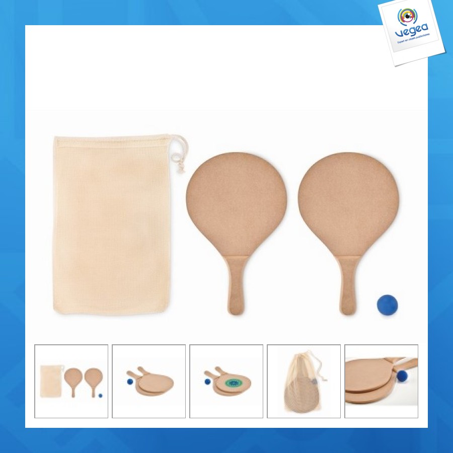 Set de tennis de plage personnalisé